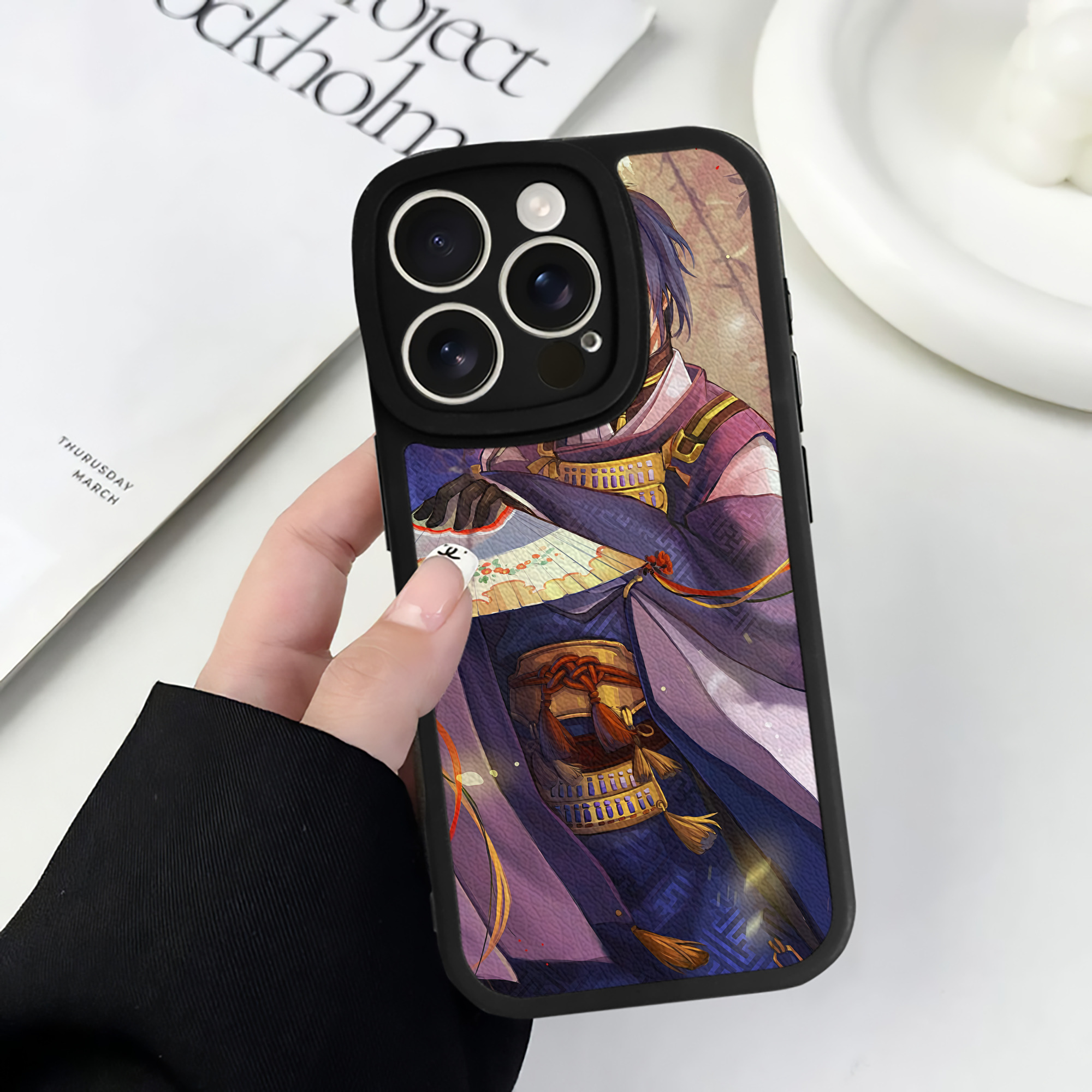 （画像用） 刀剣乱舞 Touken Ranbu 【iPhone 16シリーズ対応】シリコンスマホケース（レザー調） 材質：シリコン